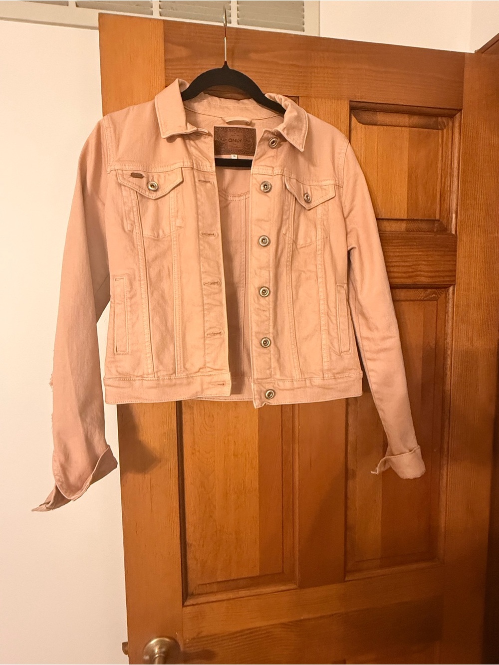 ONLY Blush Pink Denim Jacket for Women